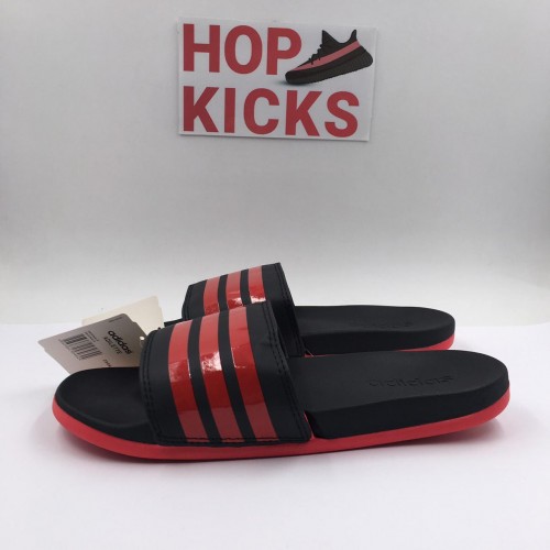 Adilette Cloudfoam + Black Red [Extra Soft]